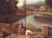 Nicolas Poussin Landscape with Saint Matthew and the Angel (mk10) oil painting